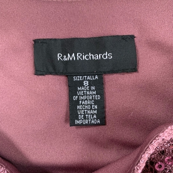 3-Pcs Pants Suit R&M Richards Donna Metallic Lace Tank Top Pants Lace Jacket Set - Picture 10 of 11